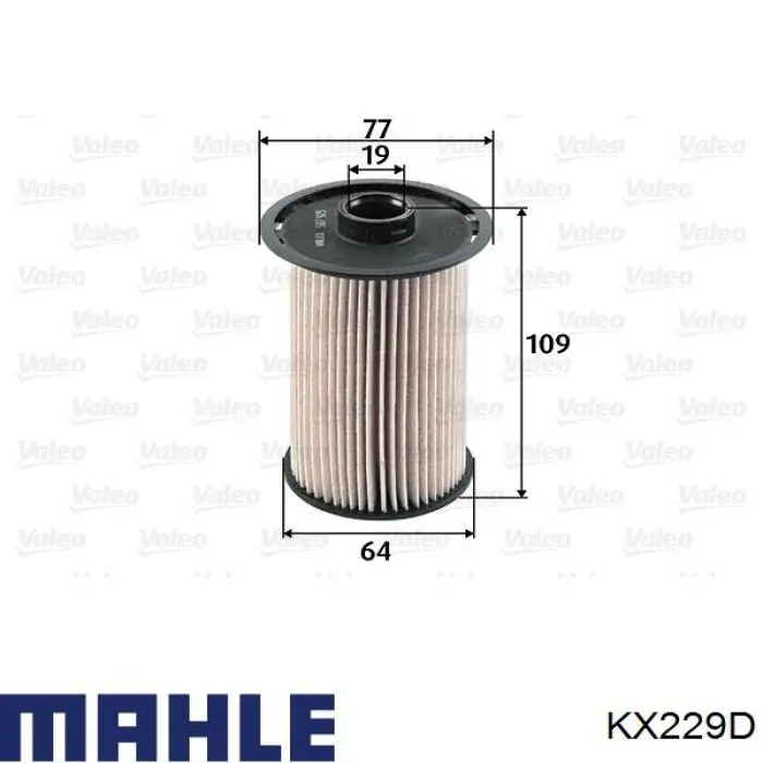Топливный фильтр KX229D Mahle Original