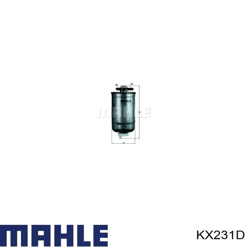 KX231D Mahle Original топливный фильтр