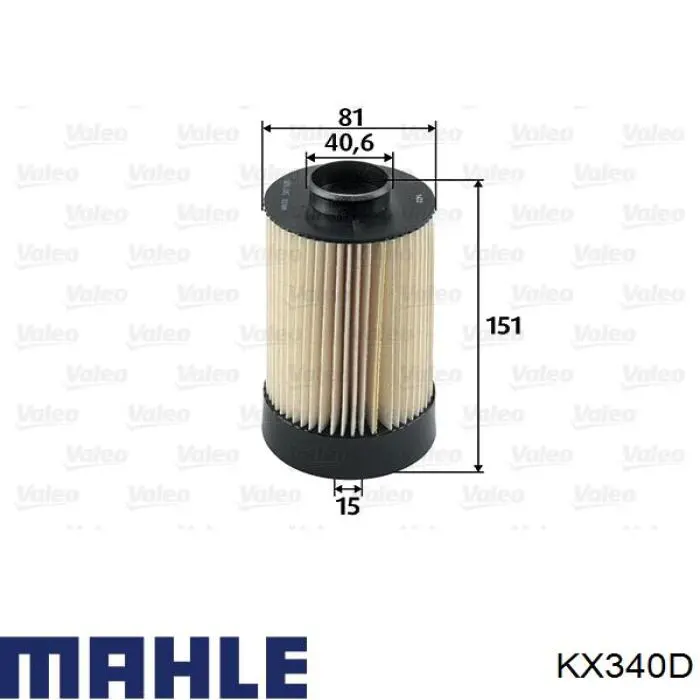 KX340D Mahle Original filtro de combustível