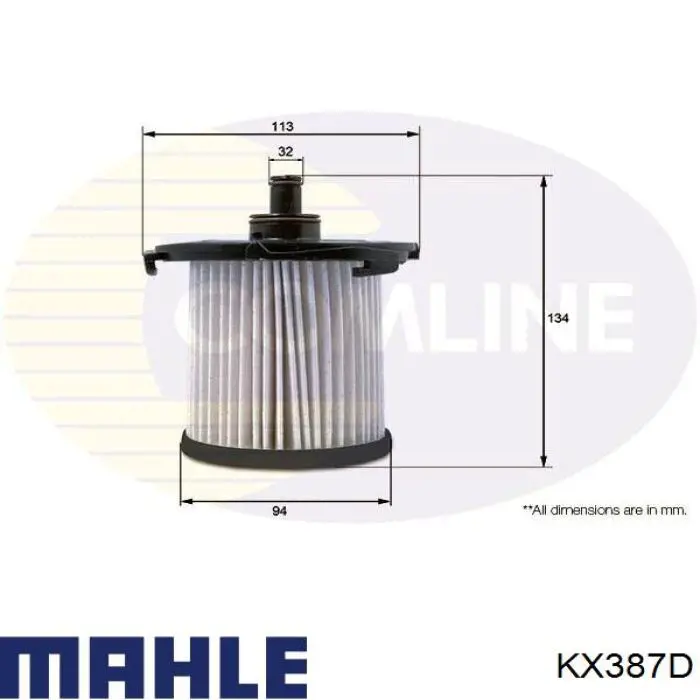 Filtro combustible KX387D Mahle Original