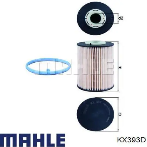 Топливный фильтр KX393D Mahle Original