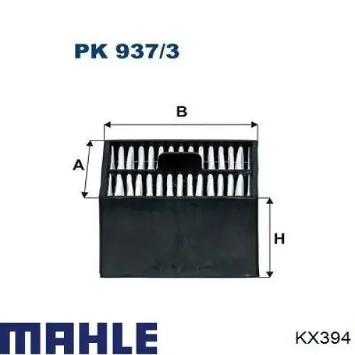 Купить KX394 Mahle Original Фильтр-отстойник топлива грубой очистки