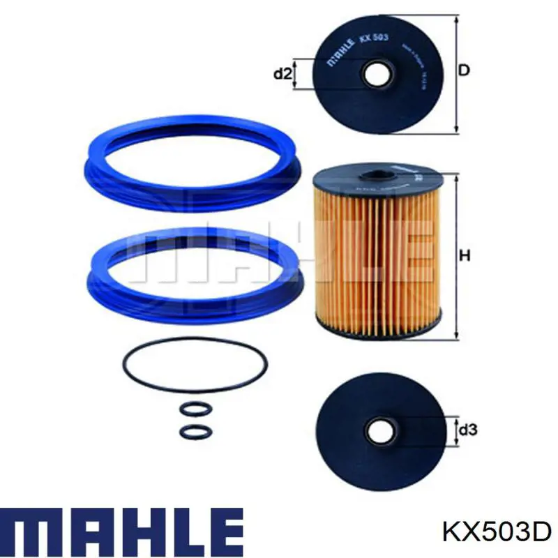 KX503D Mahle Original filtro de combustível