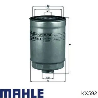 Топливный фильтр KX592 Mahle Original