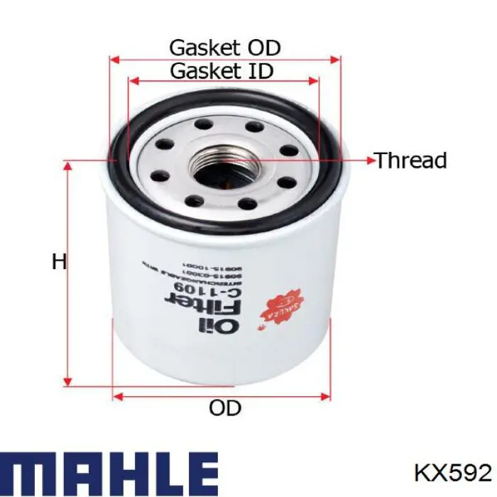 Фильтр тонкой очистки топлива Mahle Original KX592 цена, от 29.07 USD