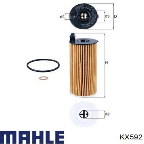 Купить KX592 Mahle Original Фильтр-отстойник топлива грубой очистки