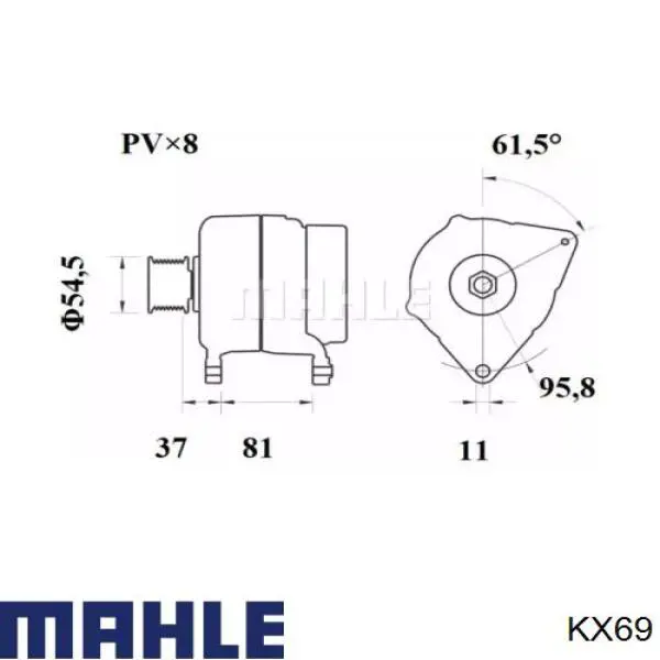 Фильтр топливный Mahle Original KX69