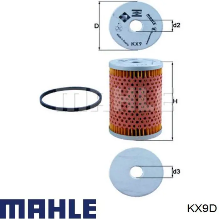 KX9D Mahle Original топливный фильтр