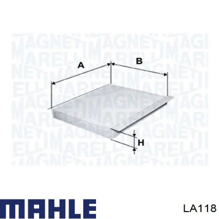 LA118 Mahle Original Внутрисалонный фильтр