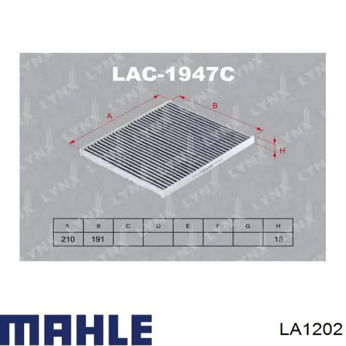 Фильтр воздушный отопителя Mahle Original LA1202 цена, от 3.22 USD