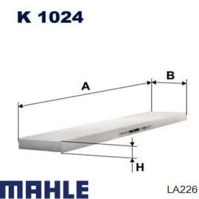 Фильтр воздушный отопителя Mahle Original LA226 цена, от 9.86 USD