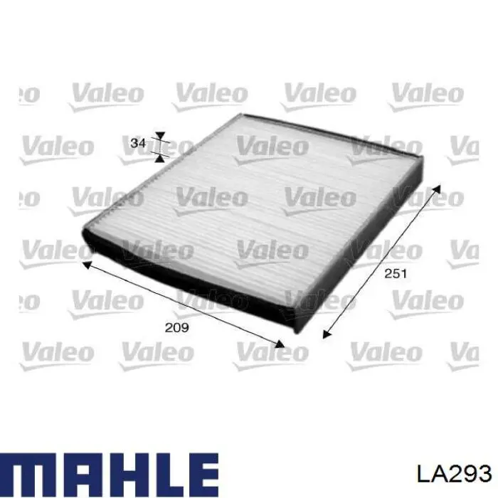 Фильтр салона LA293 Mahle Original