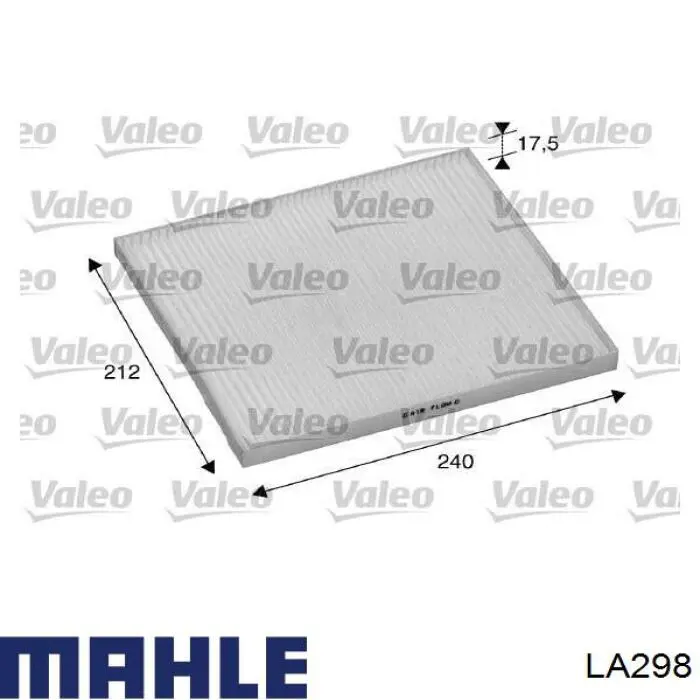 Купить LA298 Mahle Original Фильтр салона угольный