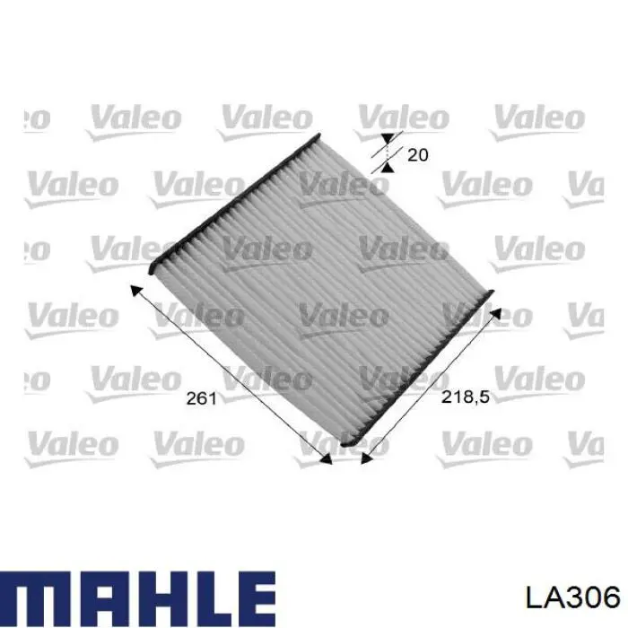 Купить LA306 Mahle Original Фильтр салона угольный