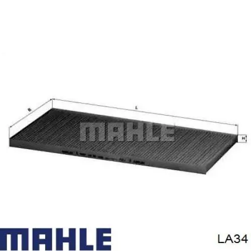 Фильтр воздушный отопителя Mahle Original LA34 цена, от 4.01 USD