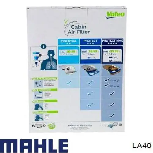 Купить LA40 Mahle Original Фильтр салона угольный