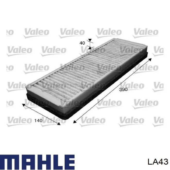 Купить LA43 Mahle Original Фильтр салона угольный