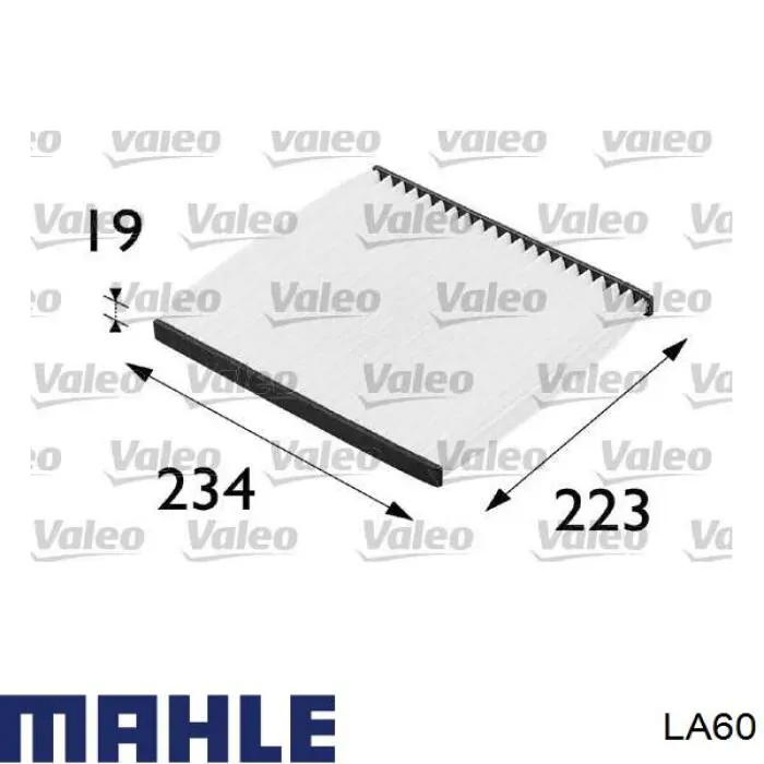 Купить LA60 Mahle Original Фильтр салона угольный