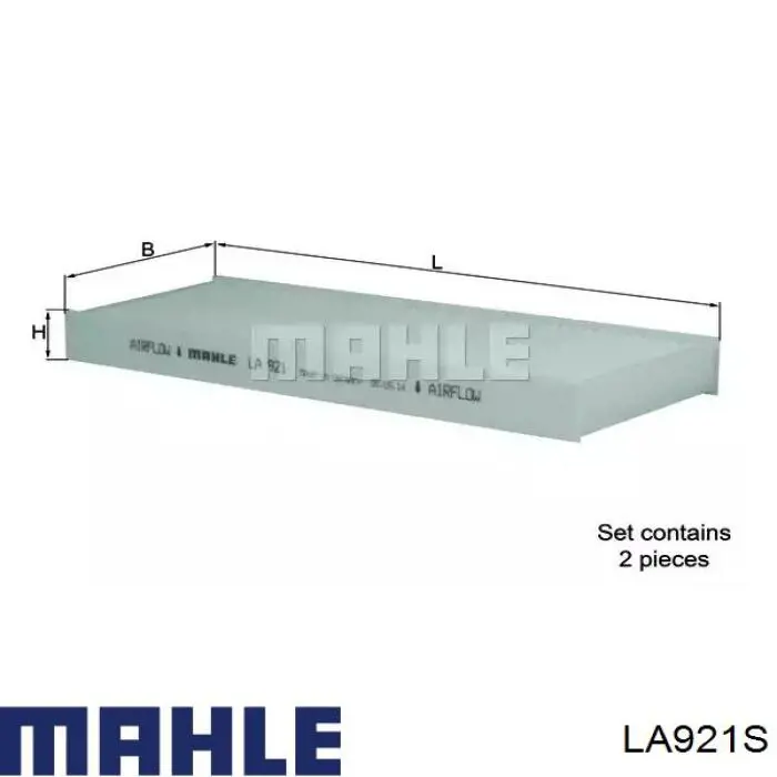 Фильтр салона LA921S Mahle Original