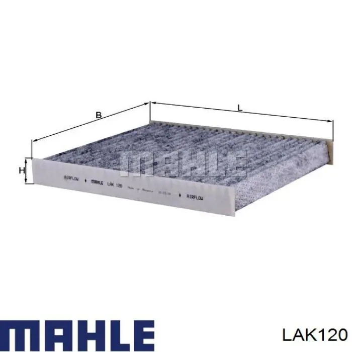 Купить LAK120 Mahle Original Фильтр салона угольный