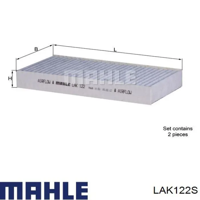 LAK122S Mahle Original filtro de salão