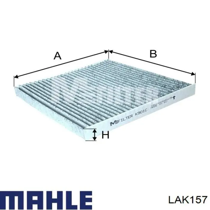 Купить LAK157 Mahle Original Фильтр салона угольный