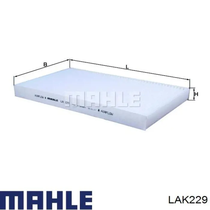 Купить LAK229 Mahle Original Фильтр салона угольный