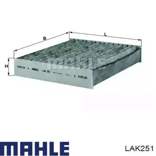 LAK251 Mahle Original Внутрисалонный фильтр
