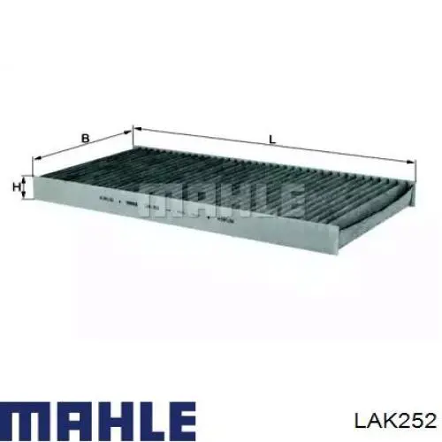 Фильтр воздушный отопителя Mahle Original LAK252 цена, от 25.55 USD