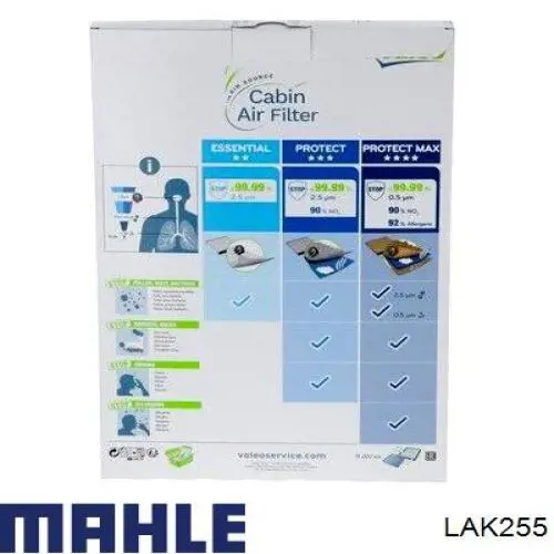 Купить LAK255 Mahle Original Фильтр салона угольный