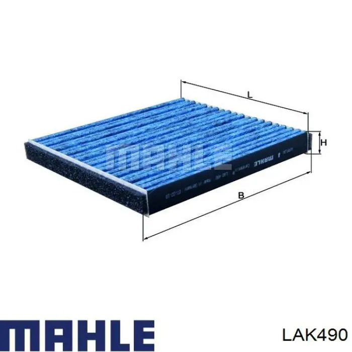 Купить LAK490 Mahle Original Фильтр салона угольный