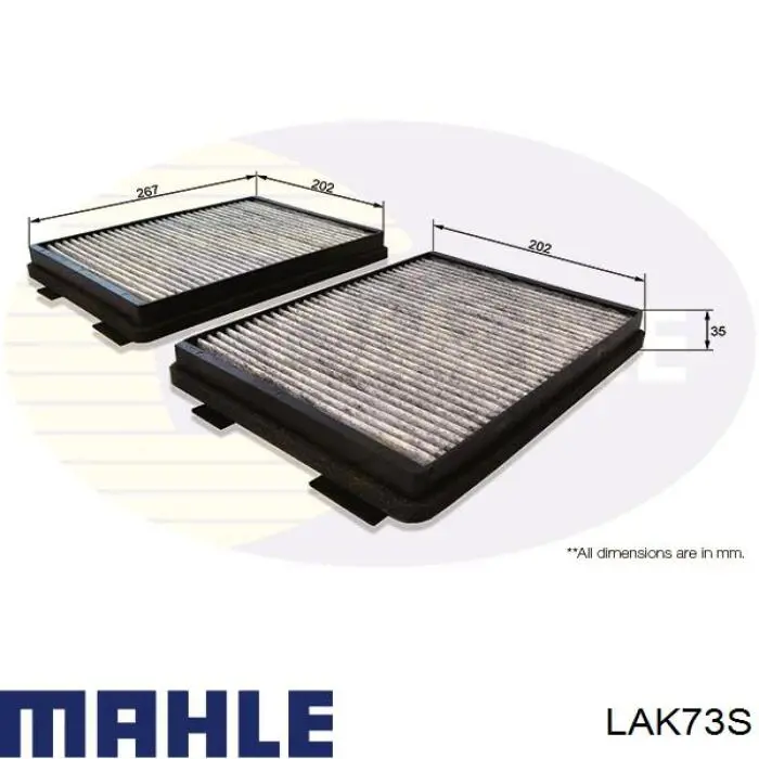 LAK73S Mahle Original Внутрисалонный фильтр