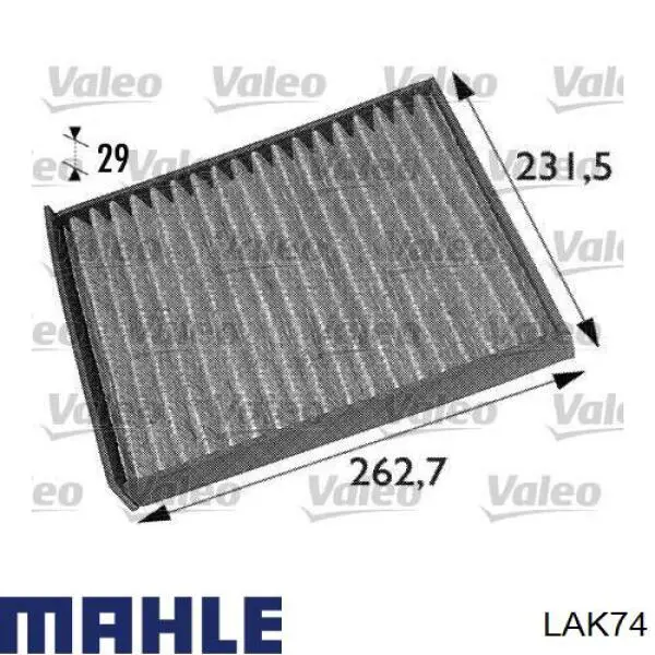 Купить LAK74 Mahle Original Фильтр салона угольный