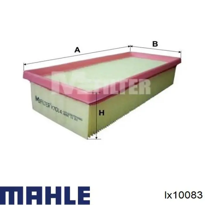 Воздушный фильтр двигателя lx10083 MAHLE
