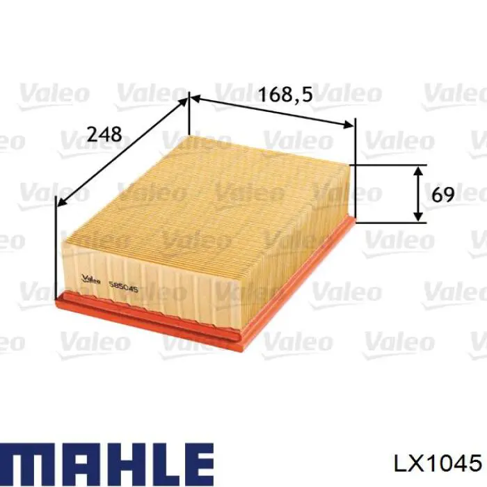 Фильтр воздушный Mahle Original LX1045