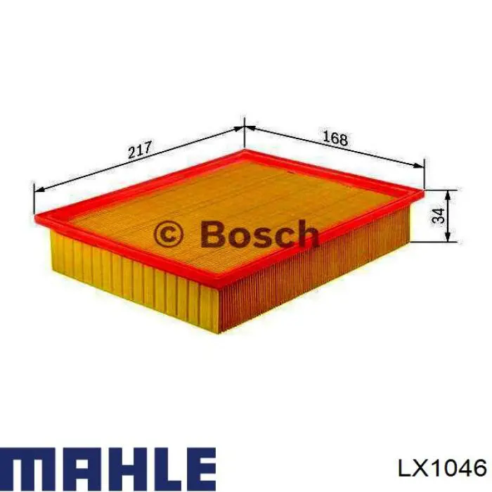 Воздушный фильтр LX1046 Mahle Original