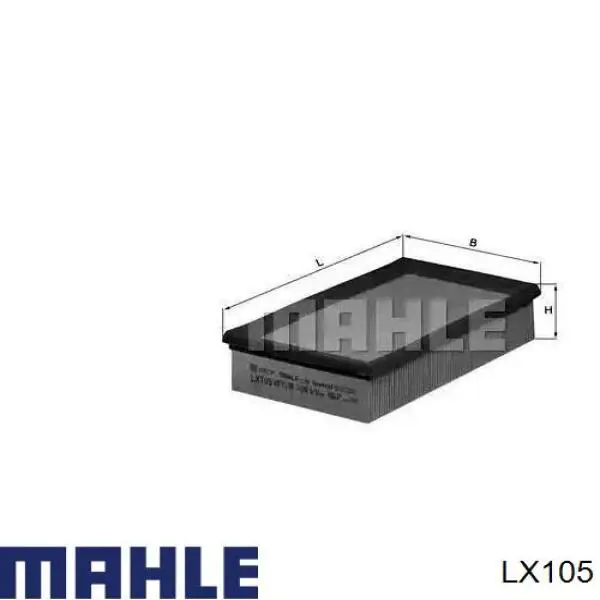 Элемент воздушного фильтра LX105 MAHLE