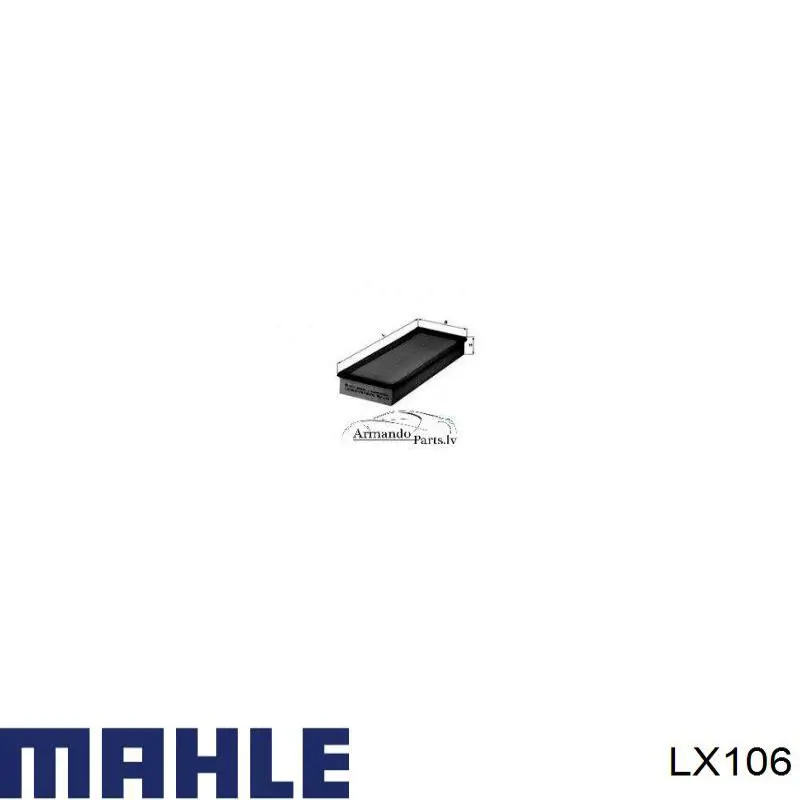 Воздушный фильтр двигателя LX106 MAHLE