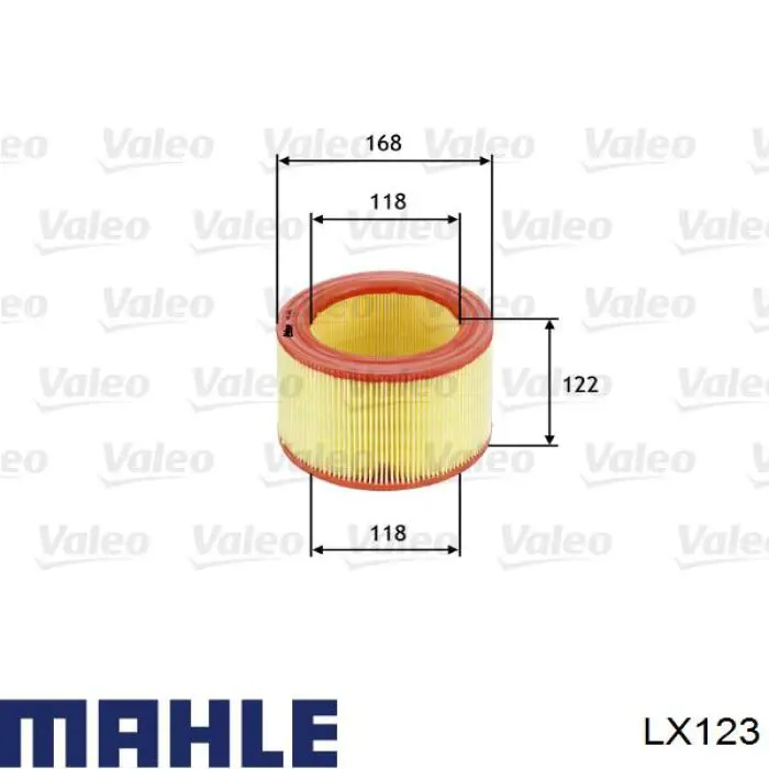 Воздушный фильтр LX123 Mahle Original