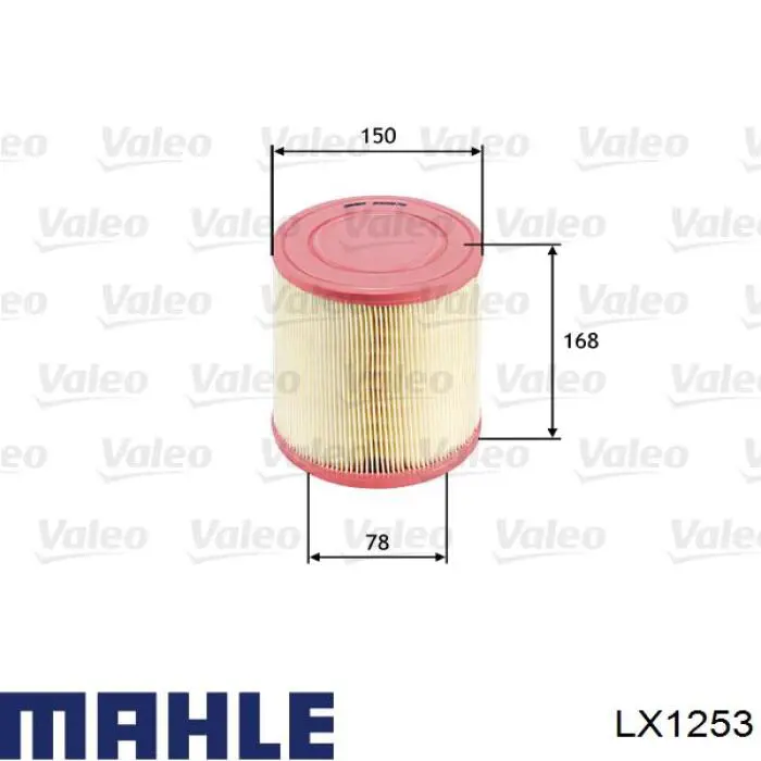 Воздушный фильтр LX1253 Mahle Original