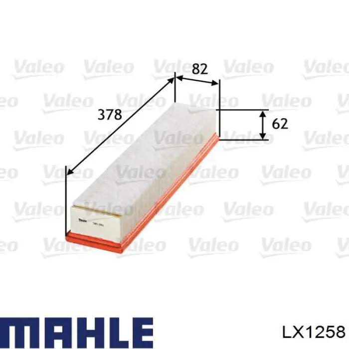 Элемент воздушного фильтра Mahle Original LX1258 цена, от 6.15 USD