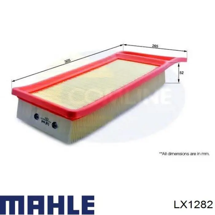 Купить LX1282 Mahle Original Автомобильный фильтр воздуха