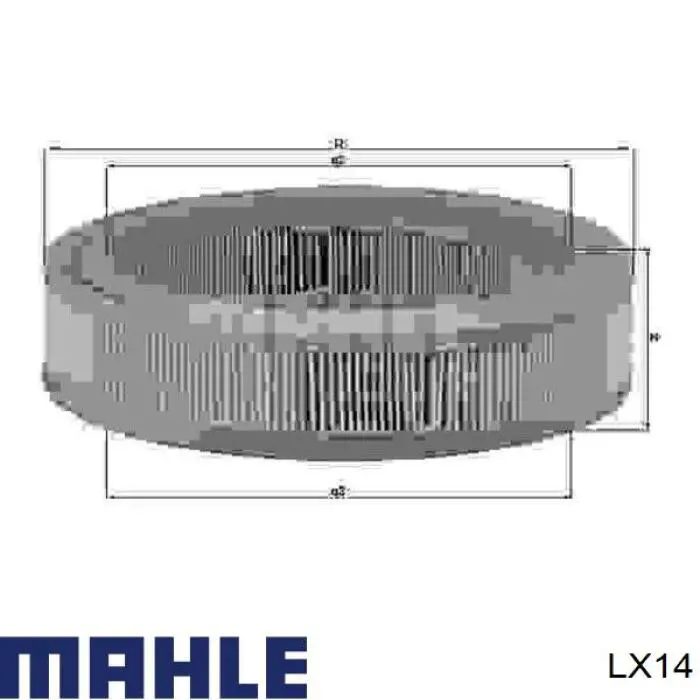 Купить LX14 Mahle Original Автомобильный фильтр воздуха
