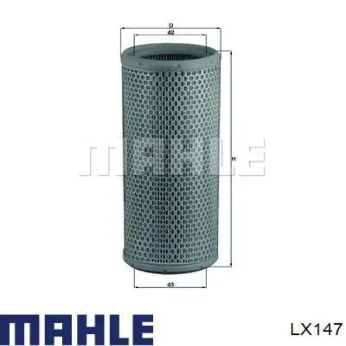 Элемент воздушного фильтра Mahle Original LX147 цена, от 13.22 USD
