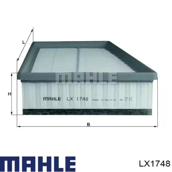 LX1748 Mahle Original воздушный фильтр