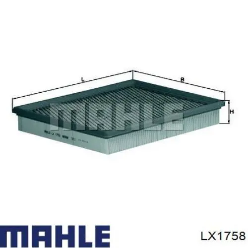 Воздушный фильтр LX1758 Mahle Original