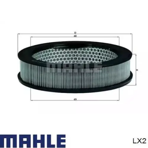 LX2 Mahle Original воздушный фильтр