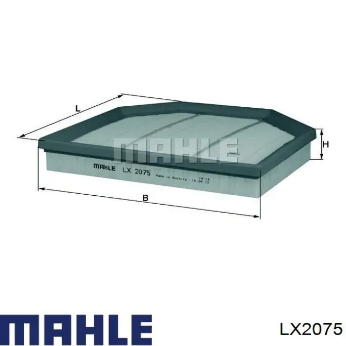 LX2075 Mahle Original воздушный фильтр