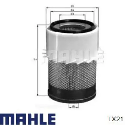 Воздушный фильтр LX21 Mahle Original