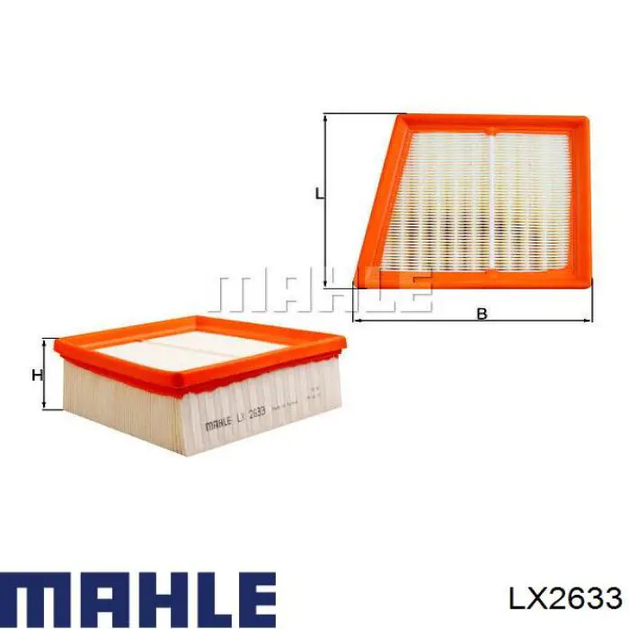 Воздушный фильтр LX2633 Mahle Original